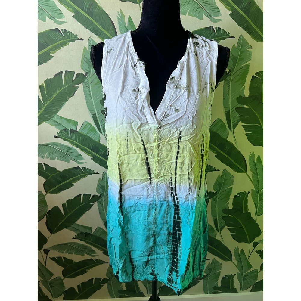 XCVI Tie Dye Sleeveless Tunic Women XL Multicolor